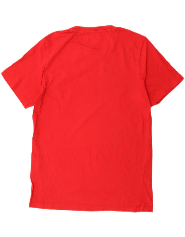JACK & JONES Mens Graphic T-Shirt Top Small Red Cotton
