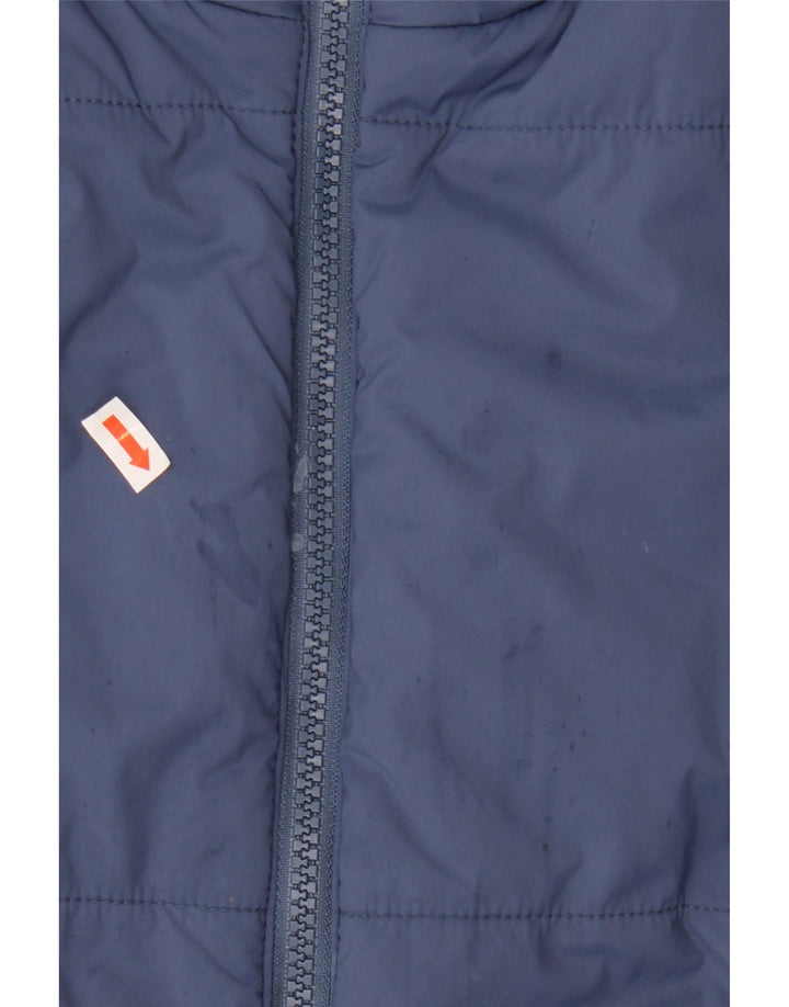 Lands End Mens Petite Padded Gilet UK 38 Medium Navy Blue Nylon