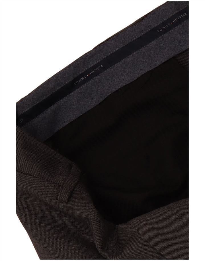 Tommy Hilfiger Mens Straight Suit Trousers W32 L30 Grey