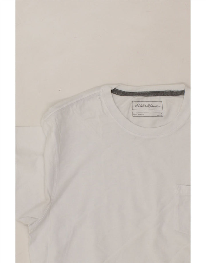 EDDIE BAUER Mens T-Shirt Top Medium White Cotton Vintage Eddie Bauer and Second-Hand Eddie Bauer from Messina Hembry 