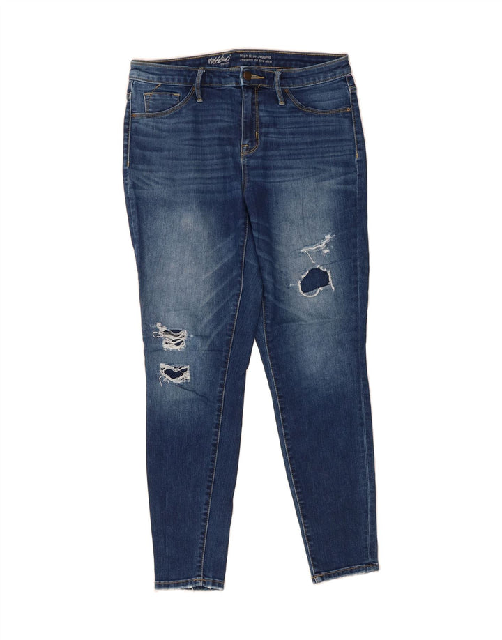 MOSSIMO Womens Distressed High Rise Jegging Jeans US 6 Small W28 L29 Blue Vintage Mossimo and Second-Hand Mossimo from Messina Hembry 
