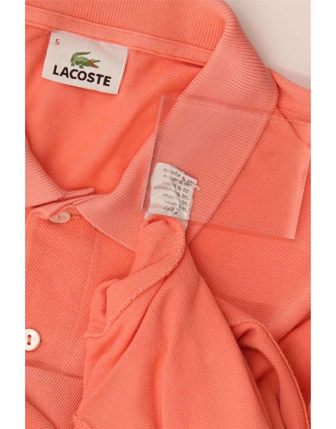 LACOSTE Mens Polo Shirt Size 5 Large Pink Cotton Vintage Lacoste and Second-Hand Lacoste from Messina Hembry 