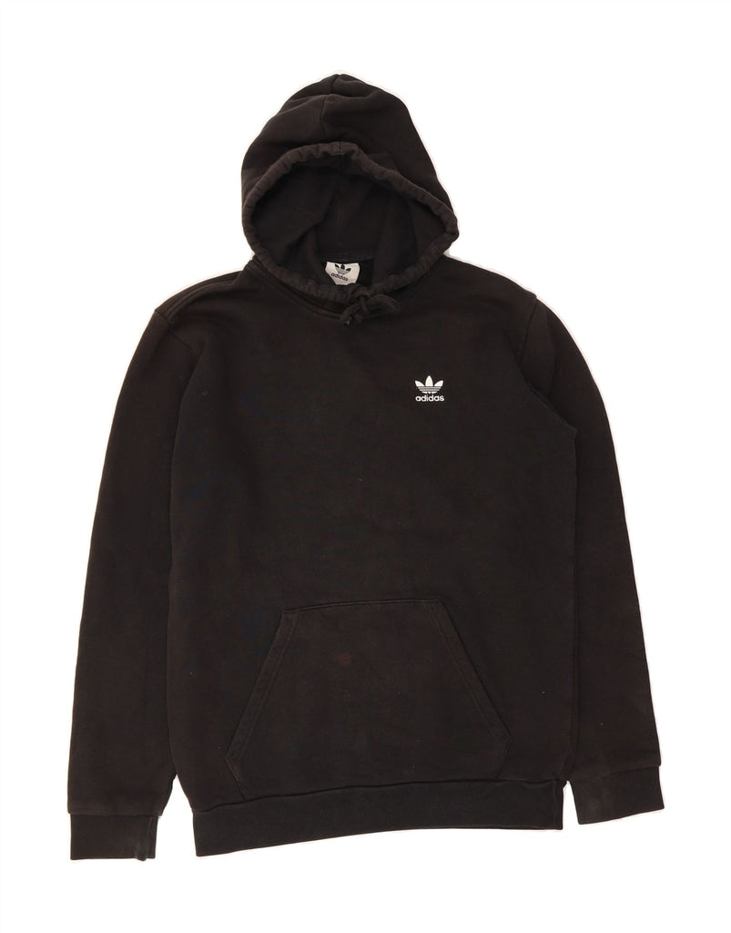 ADIDAS Mens Hoodie Jumper Medium Black Cotton Vintage Adidas and Second-Hand Adidas from Messina Hembry 
