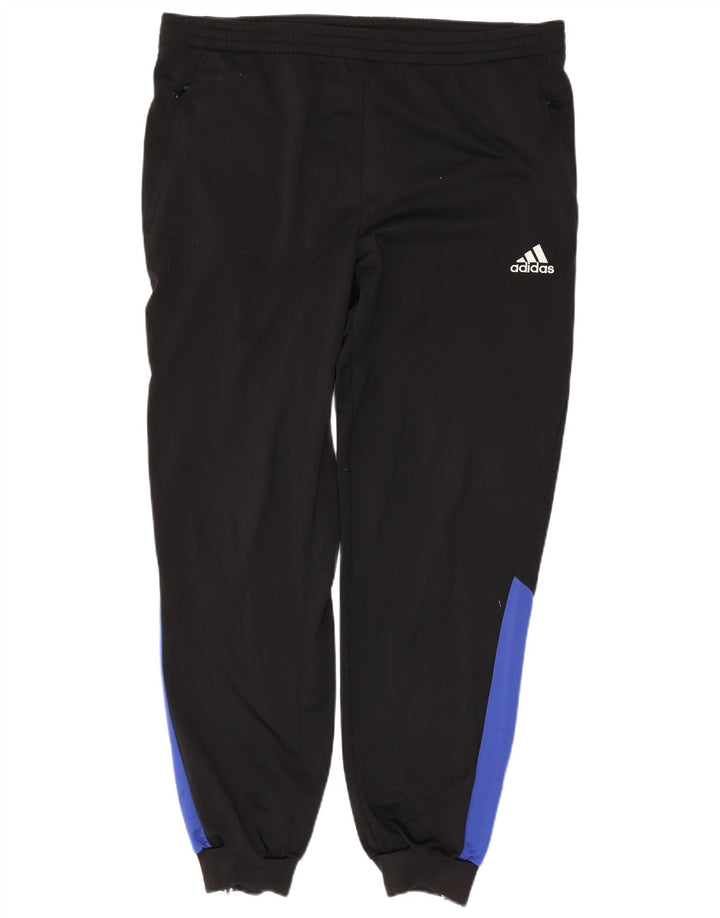 Adidas Mens Tracksuit Trousers Joggers UK 44/46 Large  Black Polyester