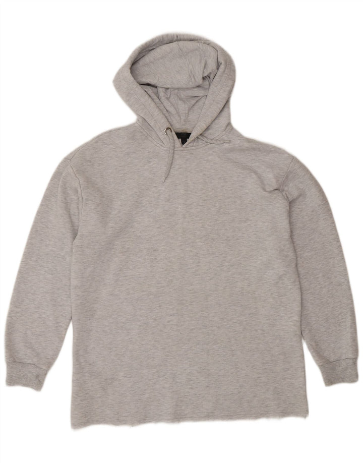 Topshop Womens Tall Oversized Hoodie Jumper UK 10 Small Grey Polyester