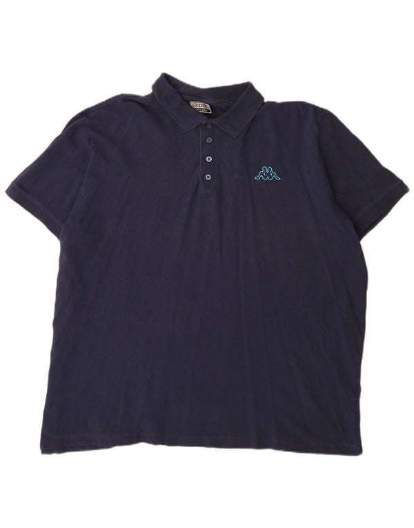Kappa Mens Polo Shirt 3XL Navy Blue Cotton