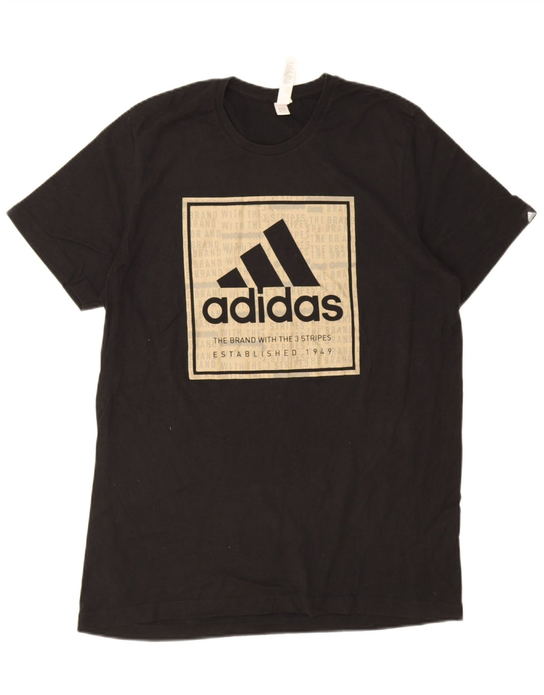 Adidas Mens Graphic T-Shirt Top Large Black Cotton