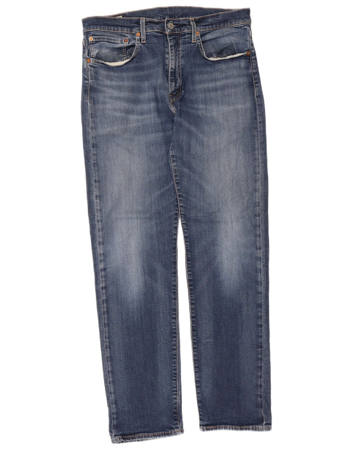 Levi's Mens 502 Tapered Jeans W34 L34 Blue Cotton