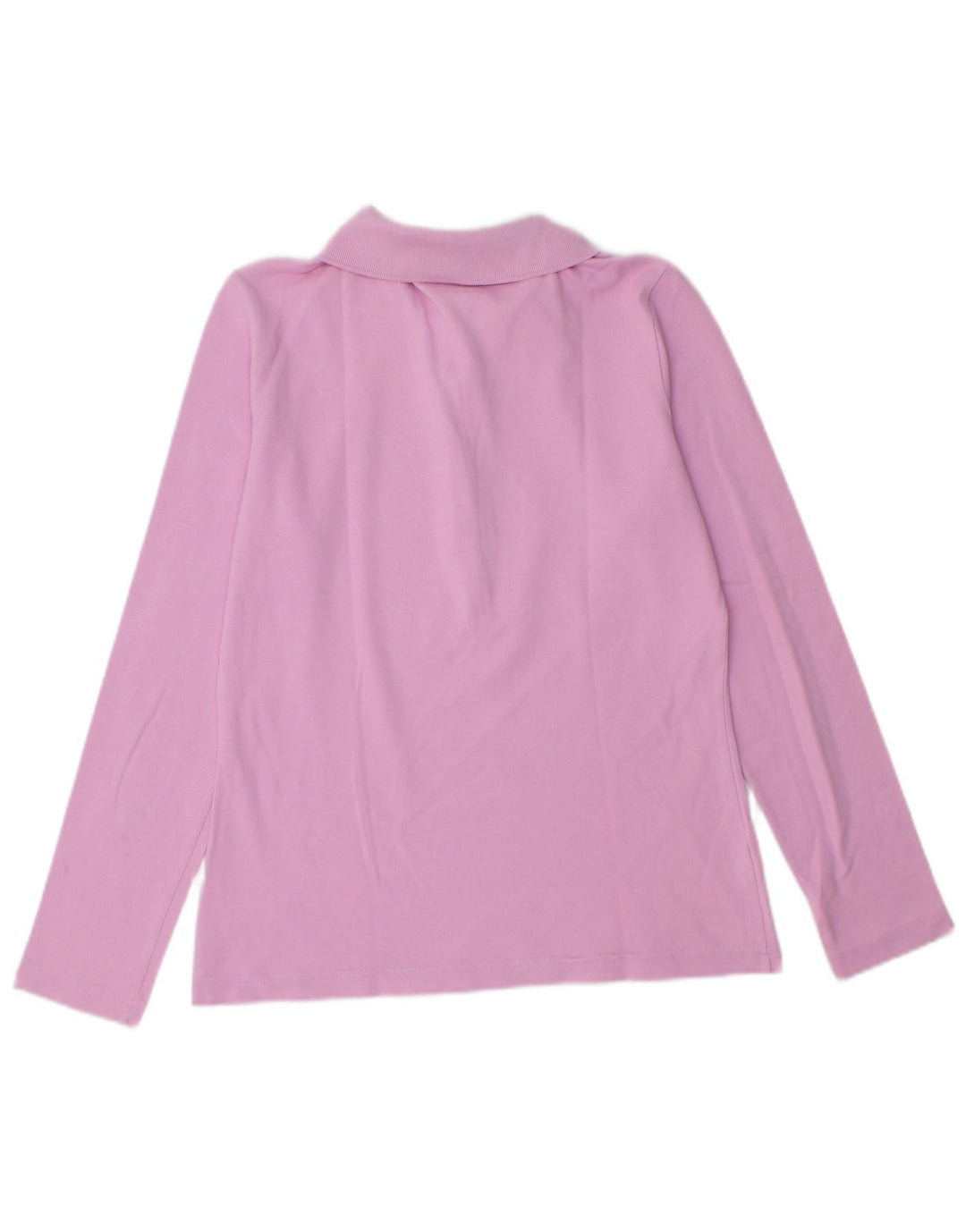 Lacoste Womens Long Sleeve Polo Shirt Size 40 Medium Pink Cotton