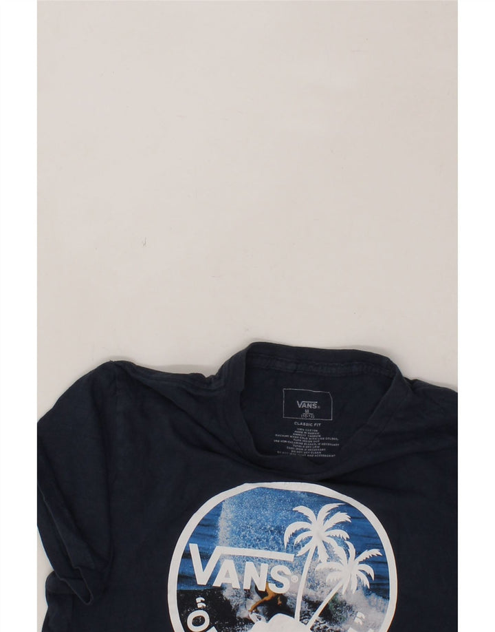 VANS Boys Classic Fit Graphic T-Shirt Top 10-11 Years Medium  Navy Blue Vintage Vans and Second-Hand Vans from Messina Hembry 