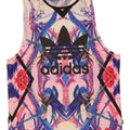 Adidas Womens Passaredo Graphic Vest Top UK 8 Small Multicoloured Tropical