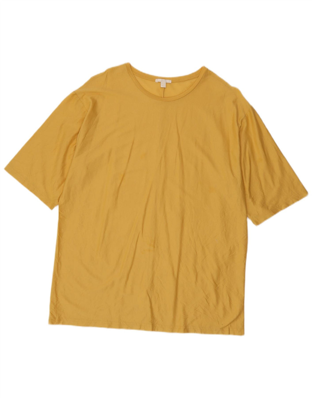 Cos Mens T-Shirt Top Large Yellow Cotton