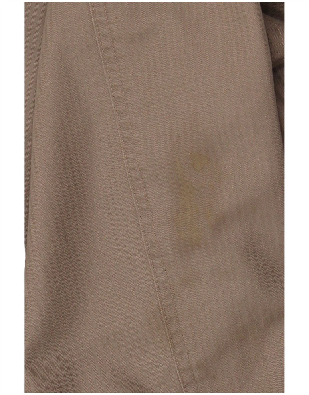 Marks & Spencer Mens Bomber Jacket UK 42 XL Beige Pinstripe Cotton
