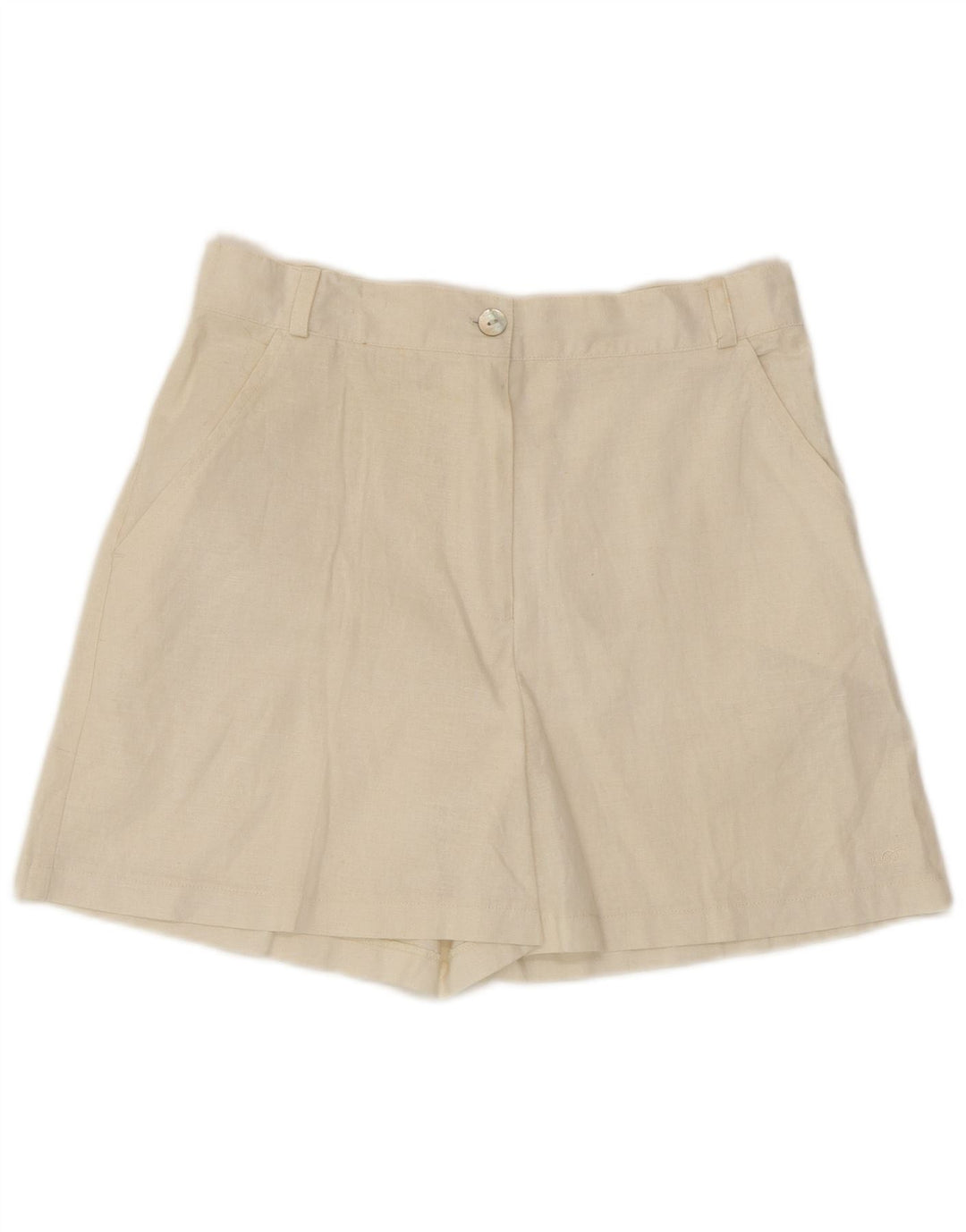 MAURITIUS Womens Chino Shorts IT 42 Medium W30  White Linen