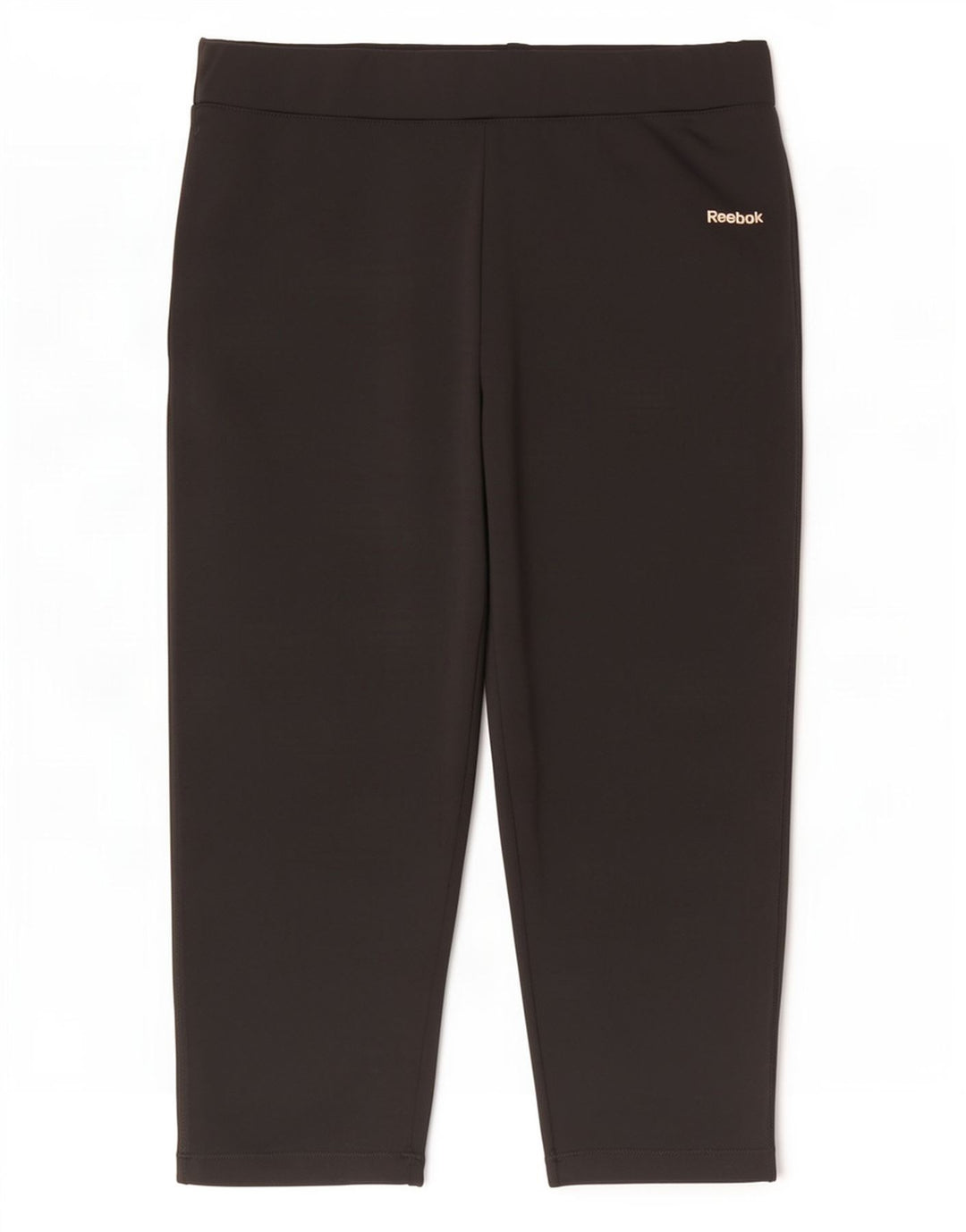 Reebok Womens Capri Leggings UK 12 Medium Black Polyester