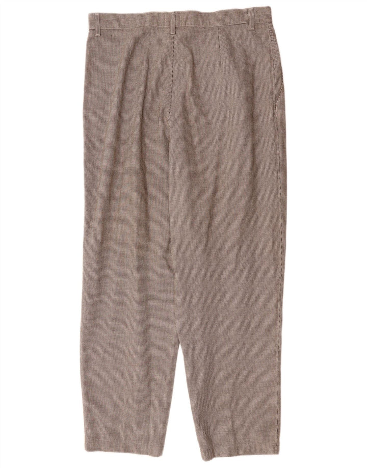 LEE Womens Pegged Chino Trousers US 18 2XL W36 L28 Brown Houndstooth