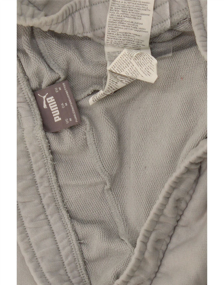 PUMA Mens Graphic Tracksuit Trousers Joggers Medium  Grey Colourblock