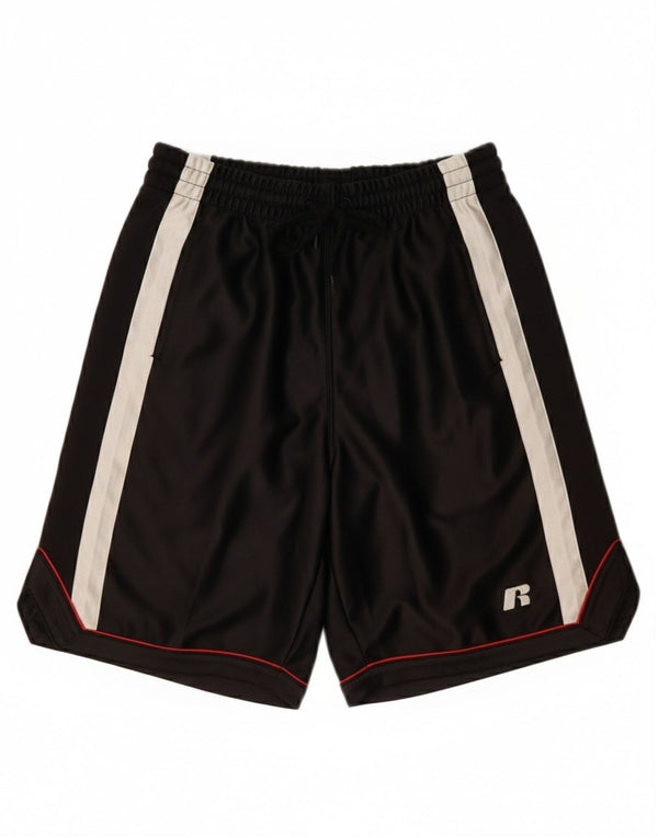Russell Athletic Boys Sport Shorts 7-8 Years Small Black Colourblock