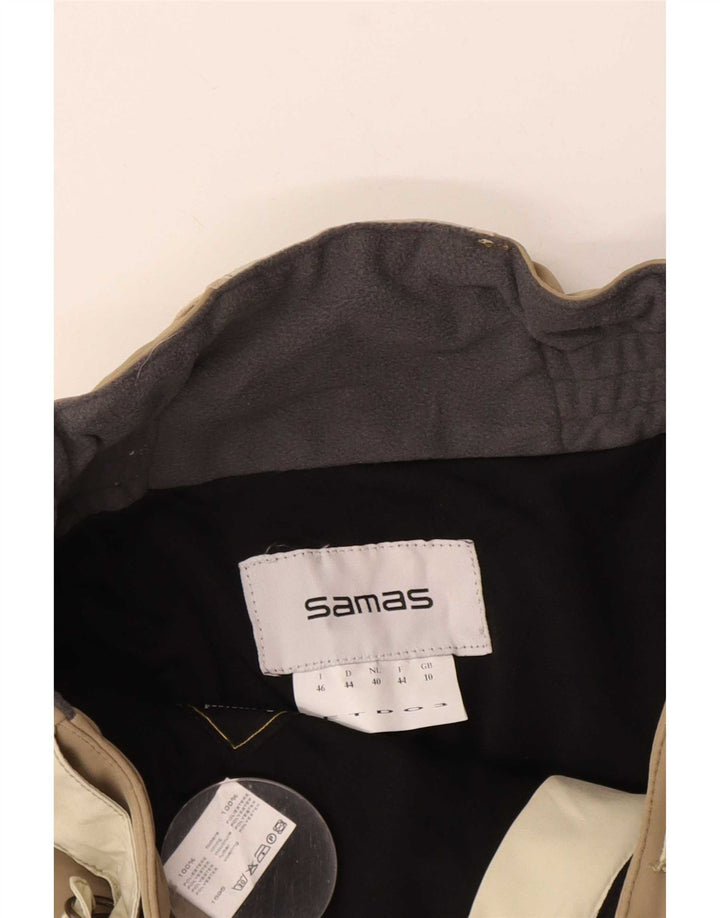 Samas Womens Ski Trousers UK 10 Small Beige Colourblock Polyester