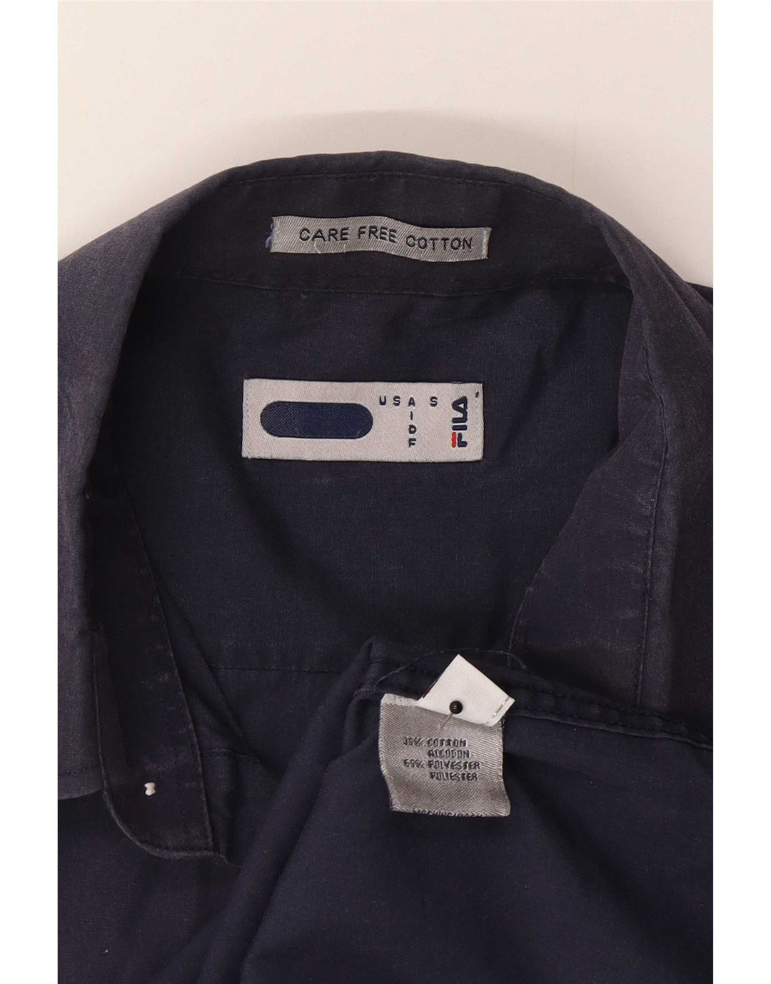 Fila Mens Shirt Small Navy Blue Polyester