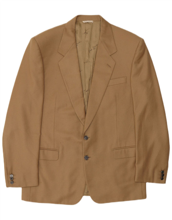 PIERRE CARDIN Mens 2 Button Blazer Jacket UK 40 Large Beige