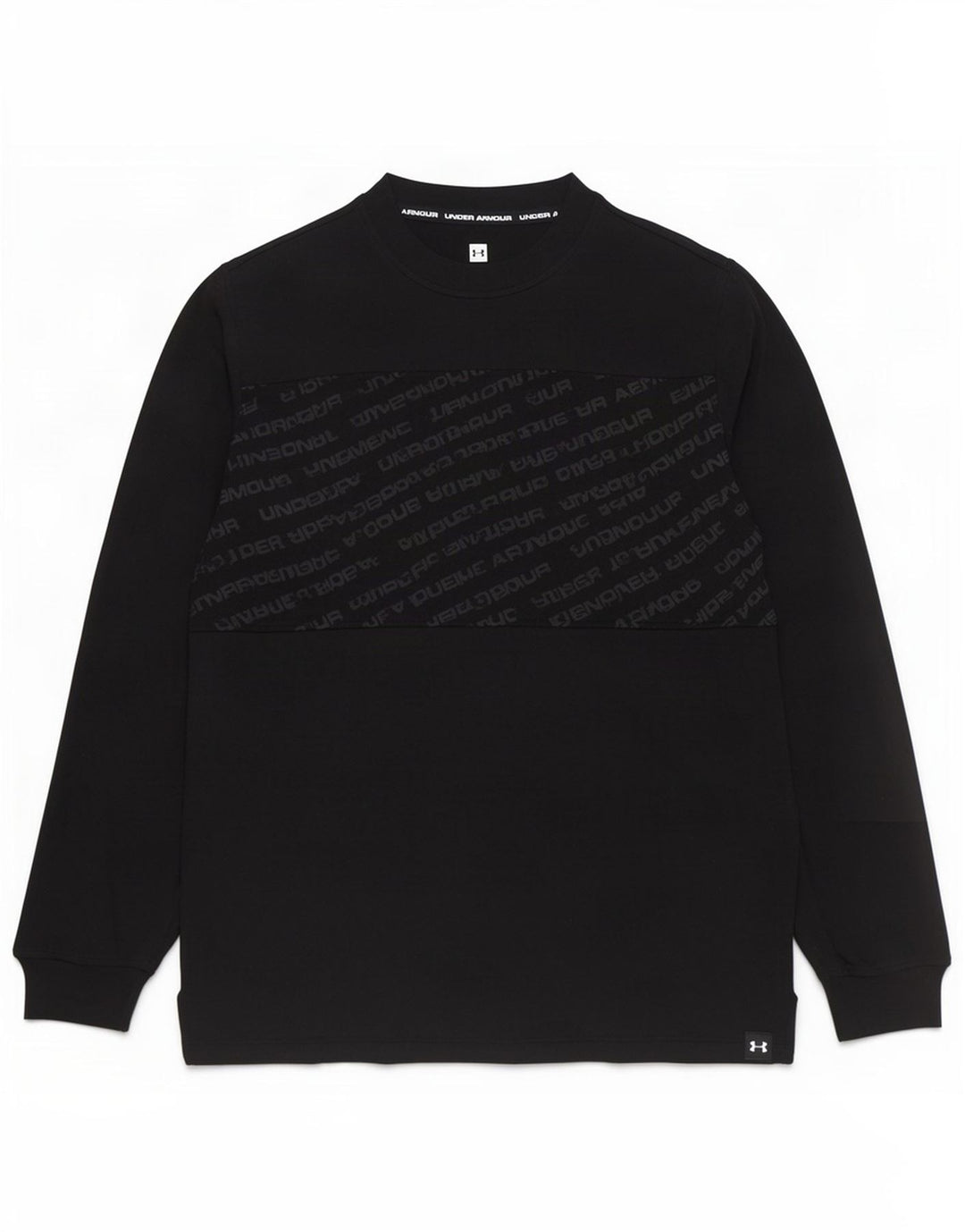 Under Armour Mens Graphic Top Long Sleeve Medium Black Cotton