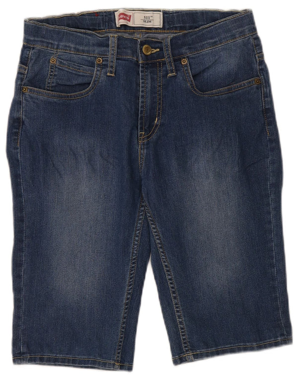 Levi's Boys 511 Slim Fit Denim Shorts 15-16 Years W30 Blue Cotton