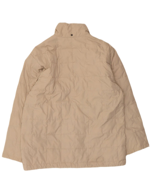 Sergio Tacchini Mens Padded Jacket UK 40 Large Beige Polyester