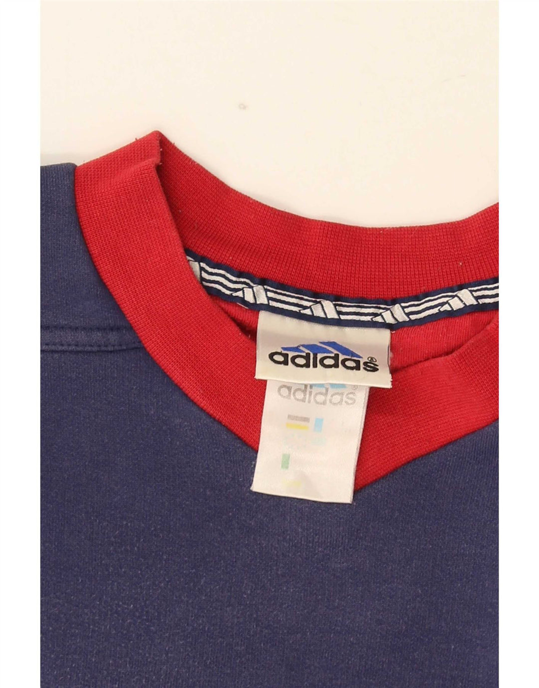 Adidas Mens Sweatshirt Jumper Medium Navy Blue Colourblock