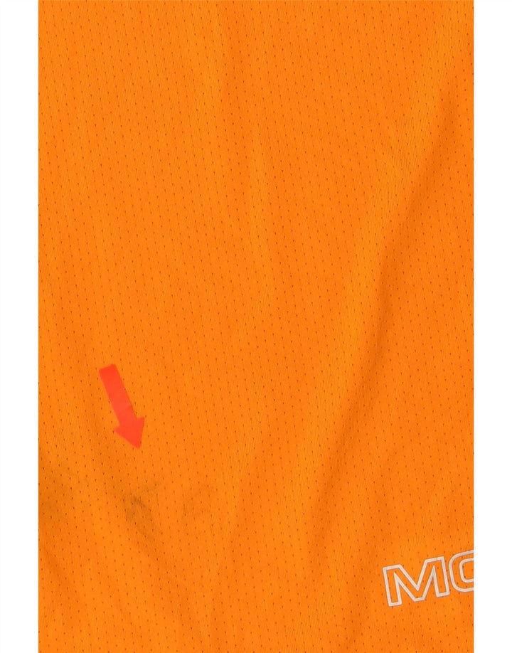 Monterrain Mens T-Shirt Top Small Orange Polyester
