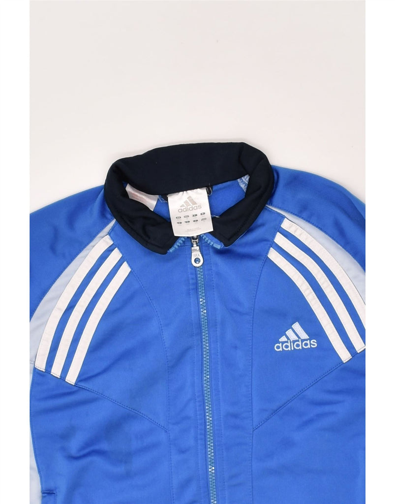 ADIDAS Boys Tracksuit Top Jacket 11-12 Years Blue Colourblock Polyester | Vintage Adidas | Thrift | Second-Hand Adidas | Used Clothing | Messina Hembry 