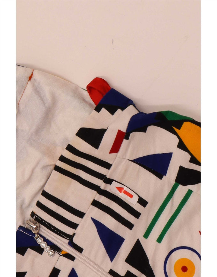 Vintage Womens Halter Dress UK 8 Small Multicoloured Geometric
