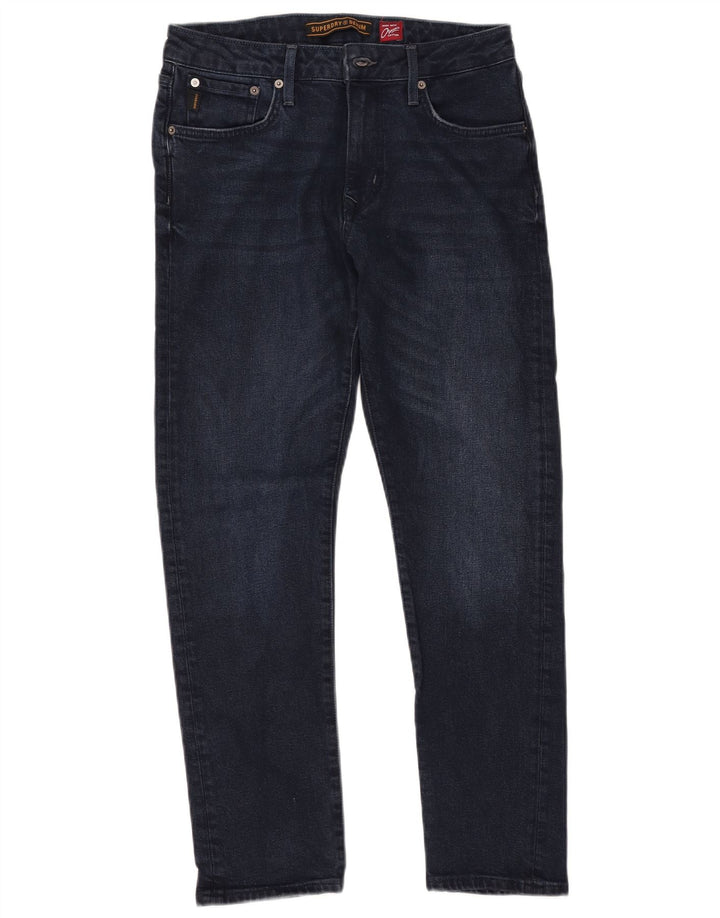 Superdry Mens Slim Jeans W32 L30 Navy Blue Cotton