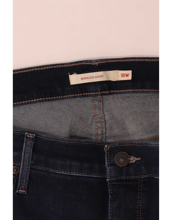 Levi's Womens Bermuda Denim Shorts US 18 2XL W40  Blue Cotton