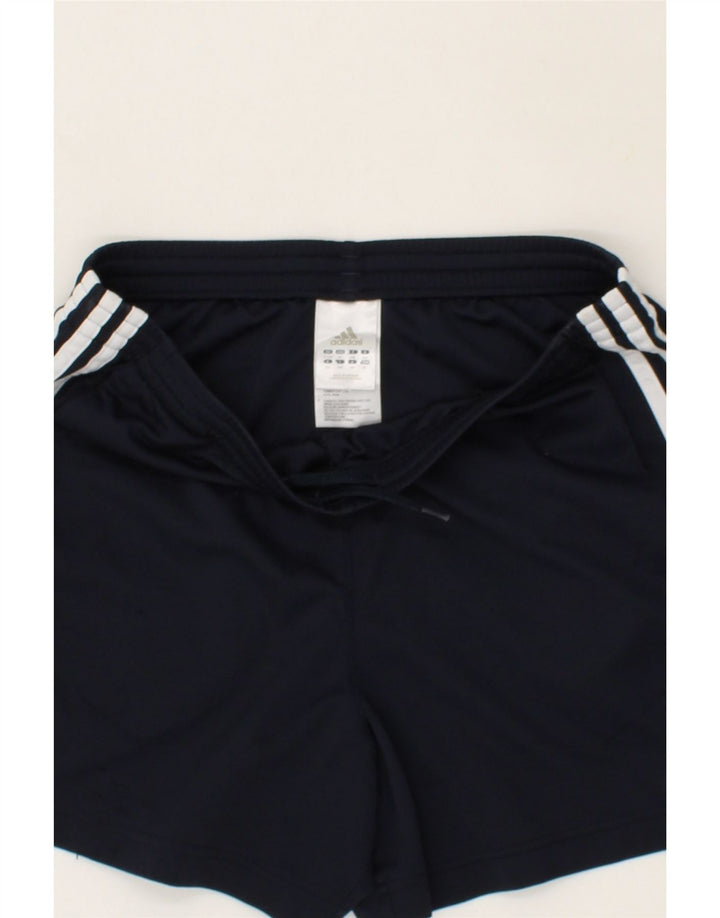 ADIDAS Boys Sport Shorts 13-14 Years Navy Blue Polyester Vintage Adidas and Second-Hand Adidas from Messina Hembry 