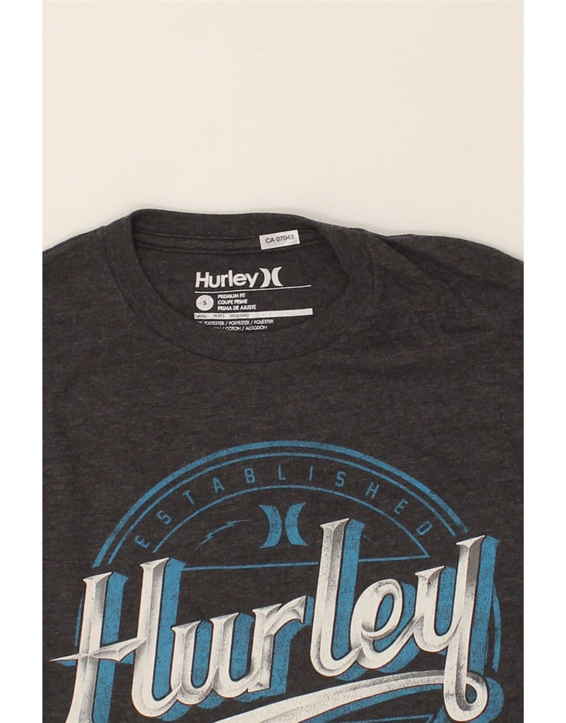 HURLEY Mens Premium Fit Graphic T-Shirt Top Small Grey Polyester | Vintage Hurley | Thrift | Second-Hand Hurley | Used Clothing | Messina Hembry 