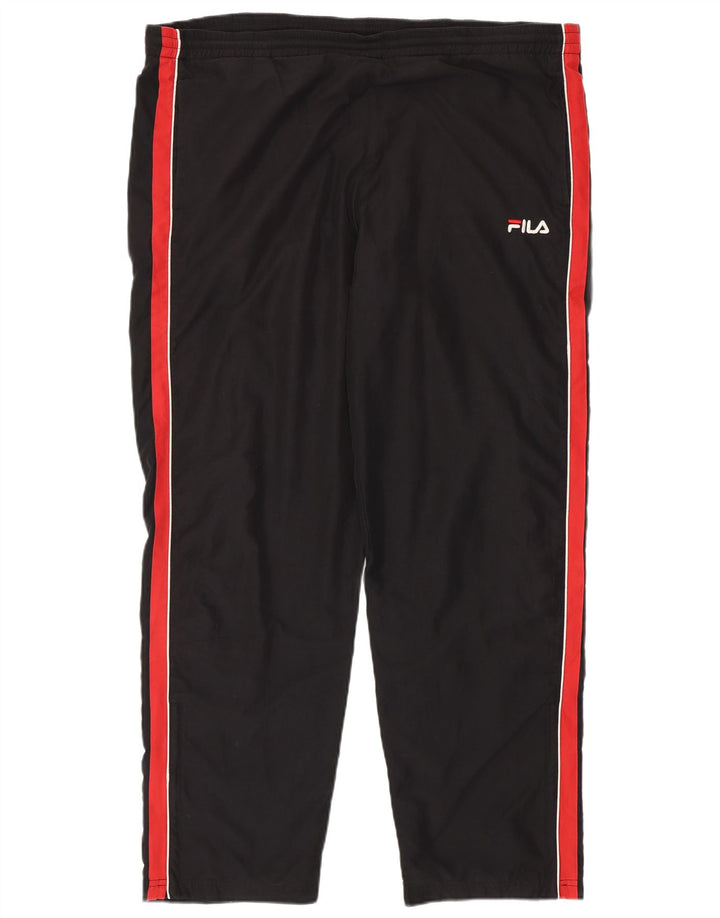 Fila Mens Tracksuit Trousers XL  Black Colourblock Polyester