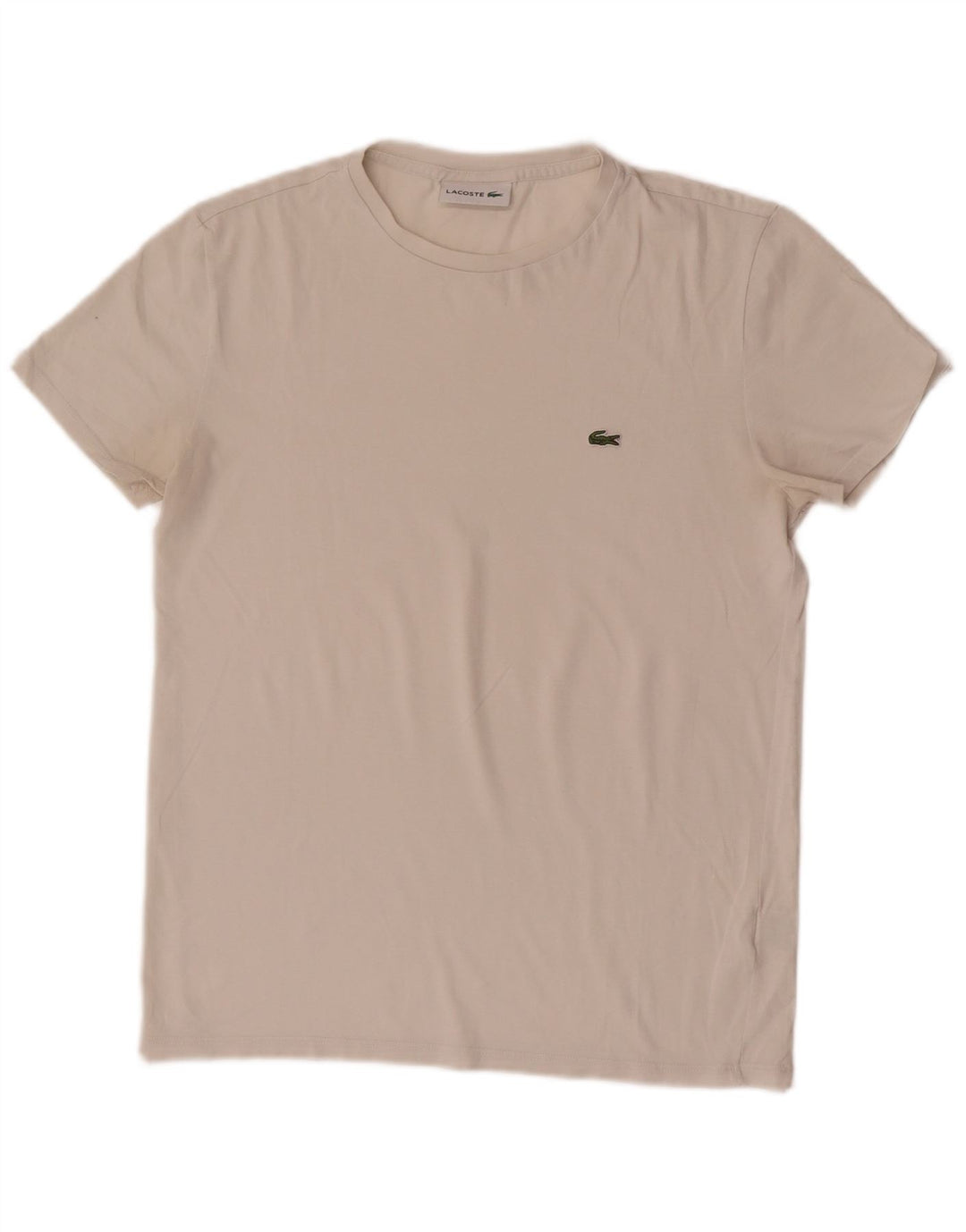 Lacoste Mens T-Shirt Top Small White Cotton