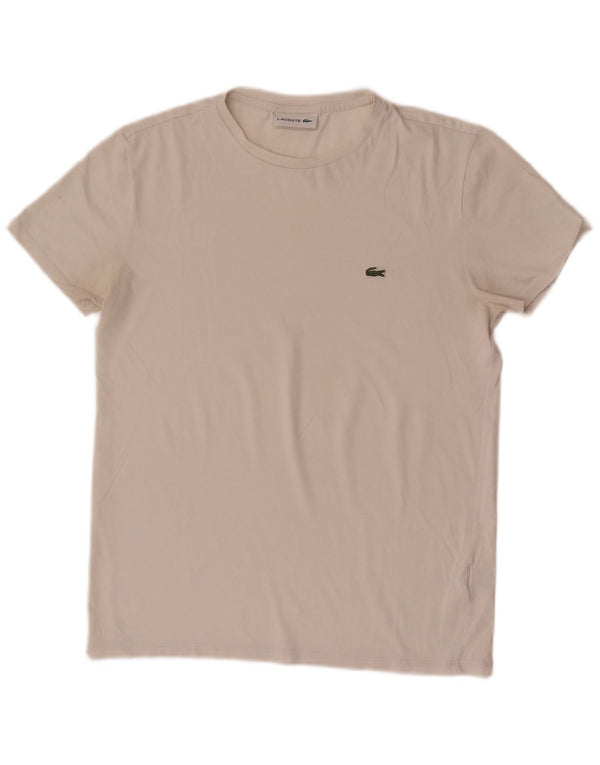 Lacoste Mens T-Shirt Top Small White Cotton