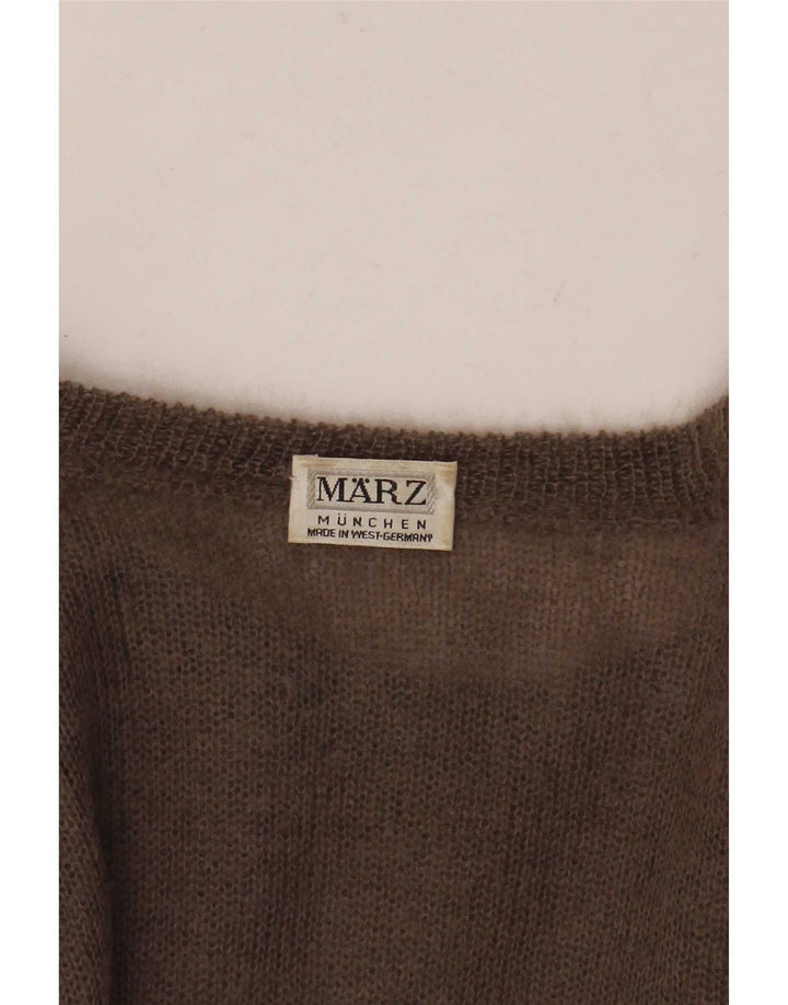 Marz Womens Boat Neck Jumper Sweater UK 16 Large Brown