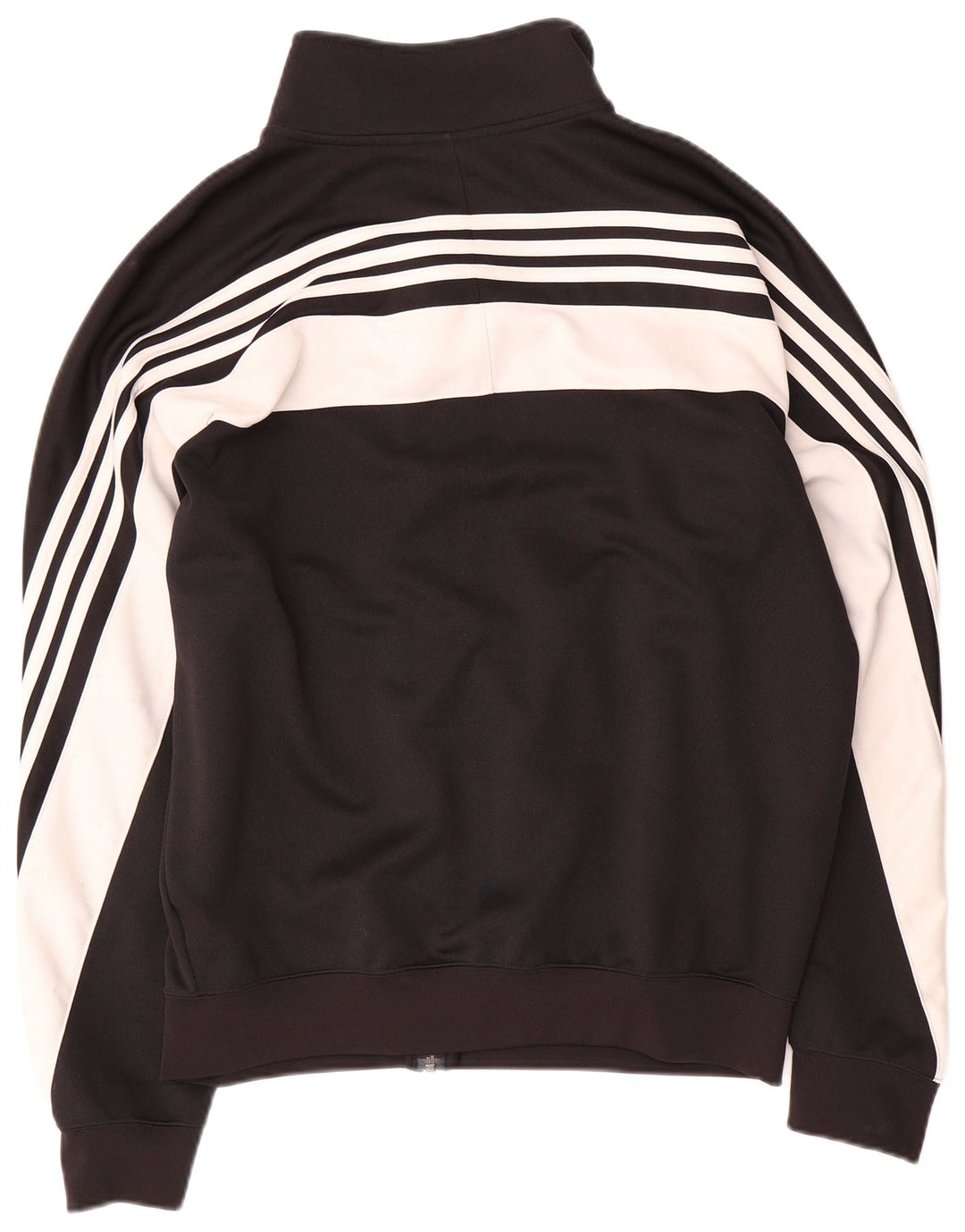 Adidas Mens Tracksuit Top Jacket Large Black Colourblock Polyester