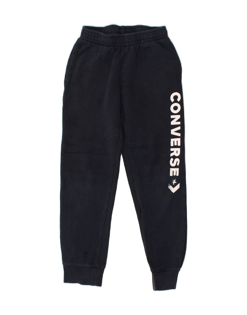 CONVERSE Boys Graphic Tracksuit Trousers Joggers 10-11 Years M Navy Blue | Vintage Converse | Thrift | Second-Hand Converse | Used Clothing | Messina Hembry 