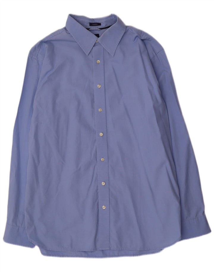 Gap Mens Classic Fit Shirt XL Blue Cotton