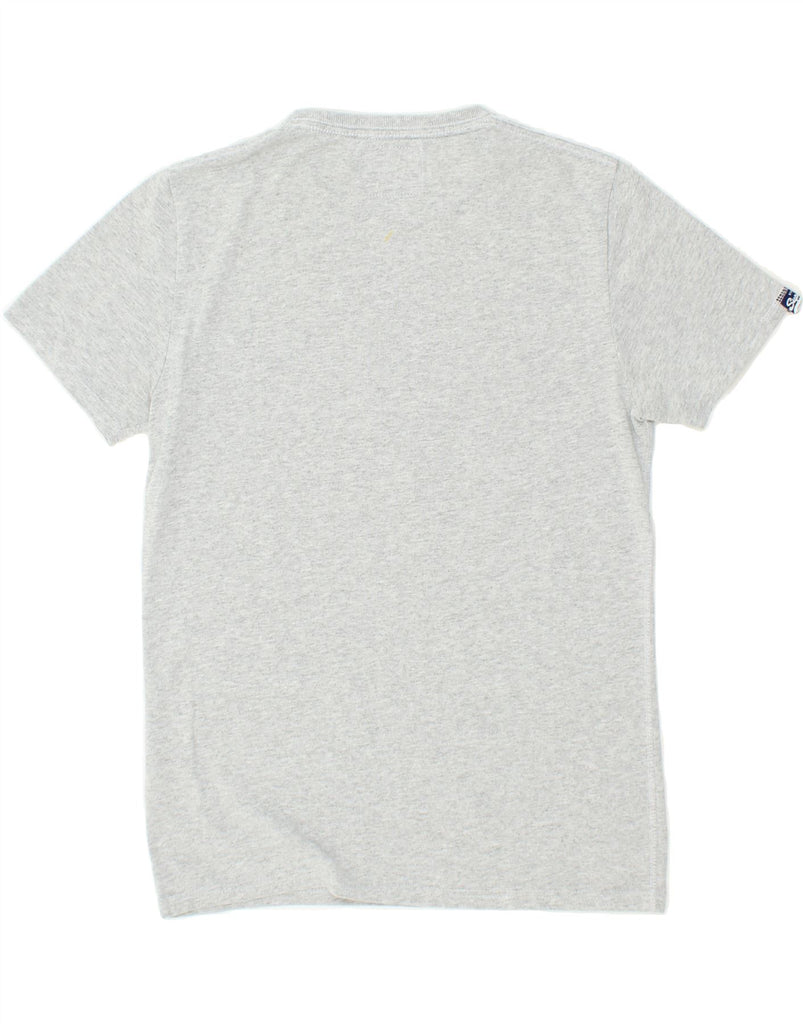 SUPERDRY Mens Graphic T-Shirt Top Large Grey Flecked Cotton Vintage Superdry and Second-Hand Superdry from Messina Hembry 