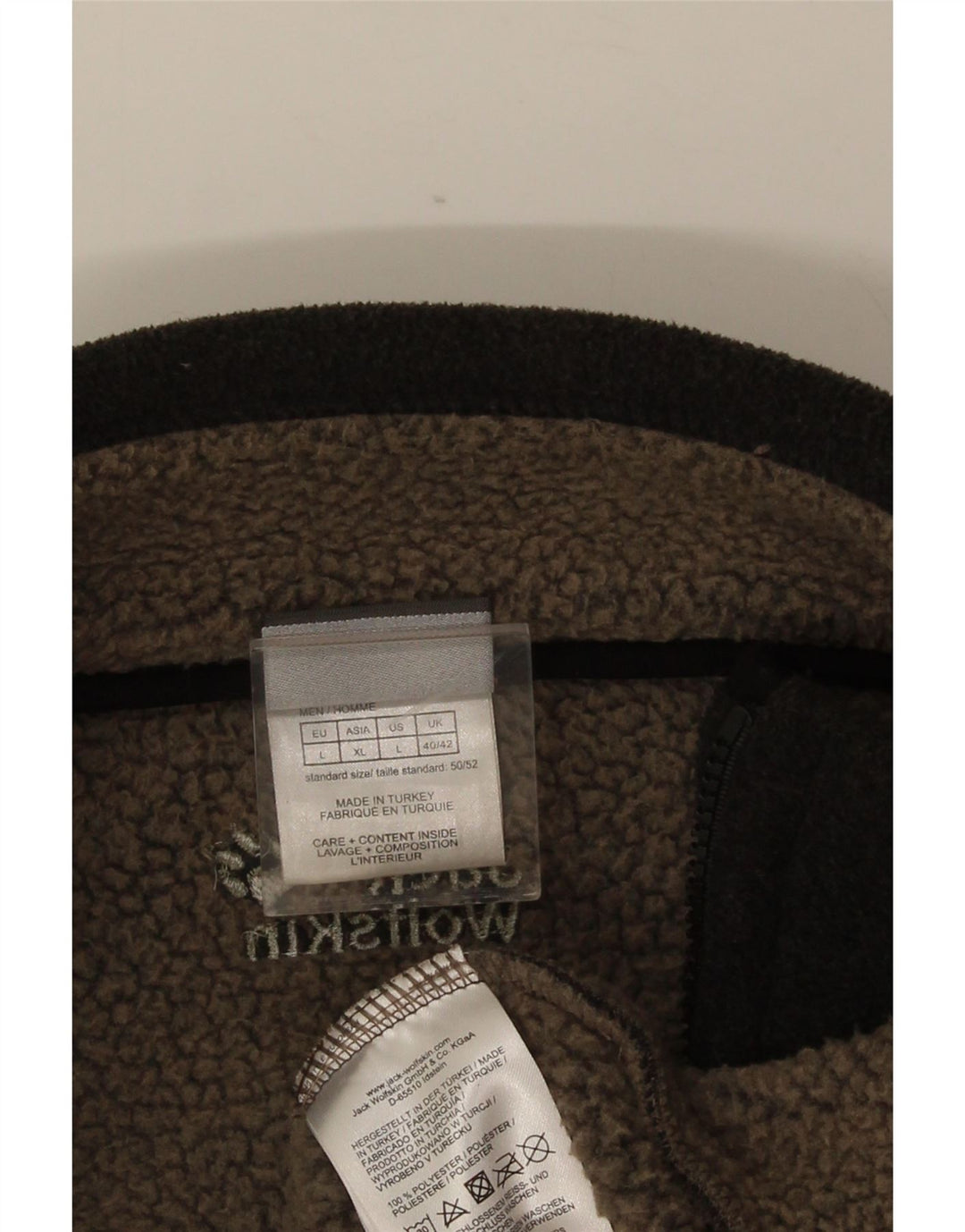 JACK WOLFSKIN Mens Fleece Jacket UK 40/42 Large Grey Polyester