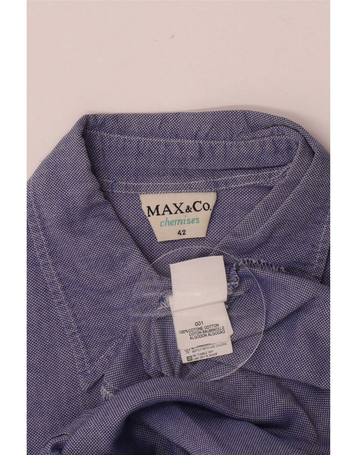 Max & Co. Womens Shirt UK 12 Medium Blue Cotton