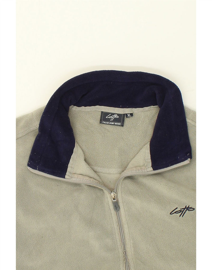 LOTTO Mens Fleece Jacket UK 42 XL Beige | Vintage Lotto | Thrift | Second-Hand Lotto | Used Clothing | Messina Hembry 