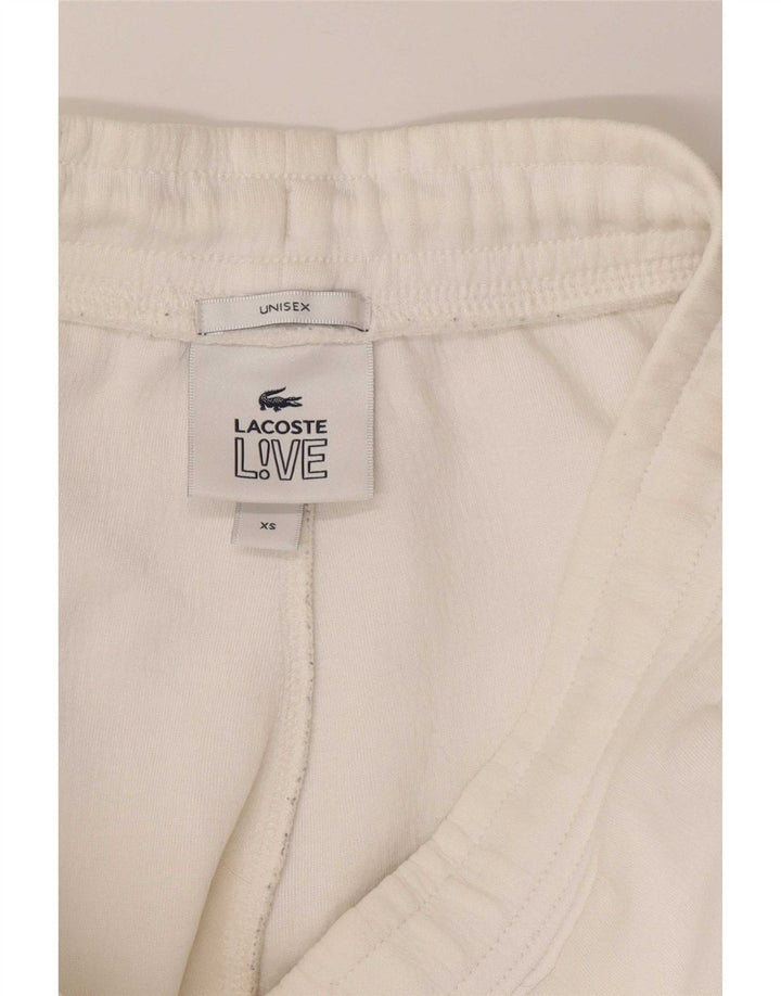 Lacoste Mens Graphic Tracksuit Trousers XS White Cotton