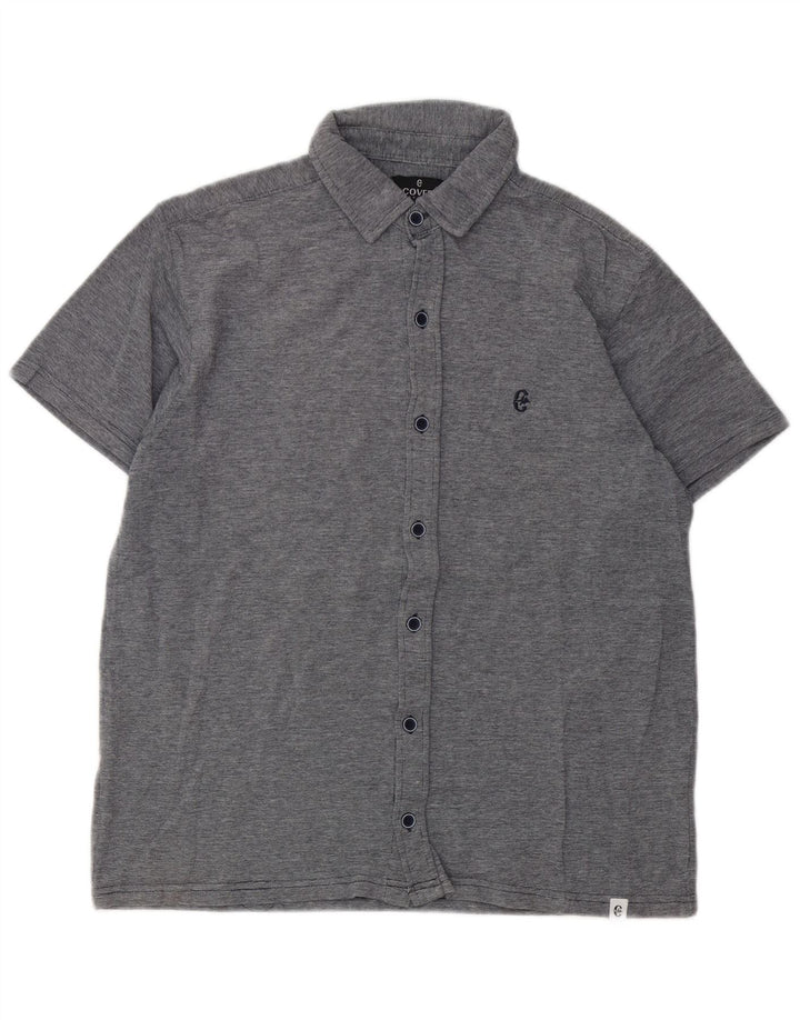 Coveri Mens Short Sleeve Shirt XL Grey Cotton