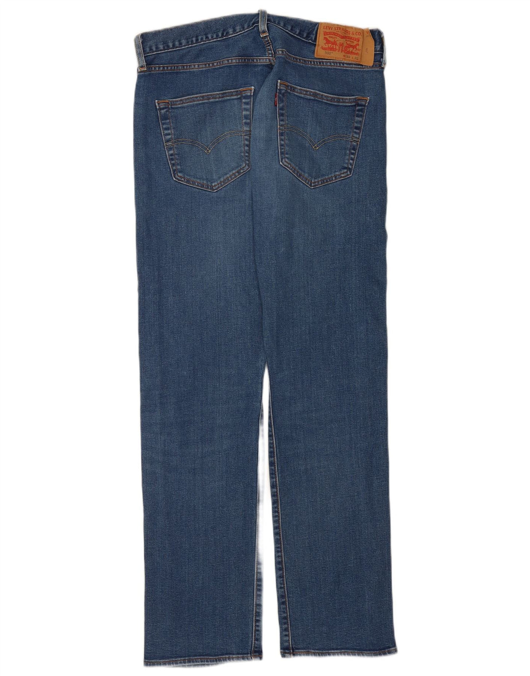 Levi's Mens 501 Straight Jeans W32 L32 Blue Cotton